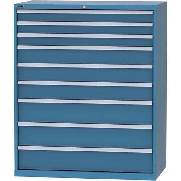 LISTA - 9 Drawer, 159 Compartment Bright Blue Steel Modular Storage Cabinet - Americas Industrial Supply
