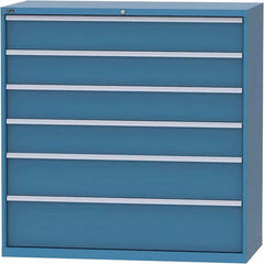 LISTA - 6 Drawer, 84 Compartment Bright Blue Steel Modular Storage Cabinet - Americas Industrial Supply
