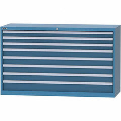 LISTA - 8 Drawer, 84 Compartment Bright Blue Steel Modular Storage Cabinet - Americas Industrial Supply