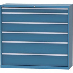 LISTA - 6 Drawer, 84 Compartment Bright Blue Steel Modular Storage Cabinet - Americas Industrial Supply