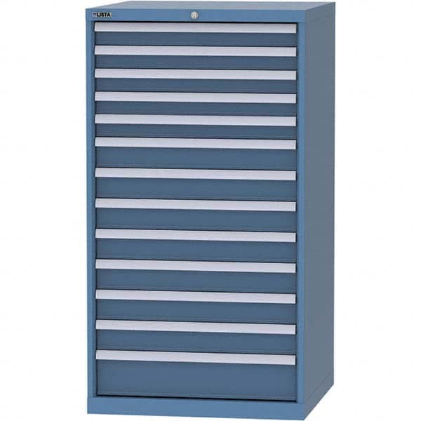 LISTA - 13 Drawer, 45 Compartment Bright Blue Steel Modular Storage Cabinet - Americas Industrial Supply