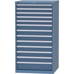 LISTA - 13 Drawer, 45 Compartment Bright Blue Steel Modular Storage Cabinet - Americas Industrial Supply
