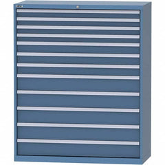 LISTA - 12 Drawer, 99 Compartment Bright Blue Steel Modular Storage Cabinet - Americas Industrial Supply
