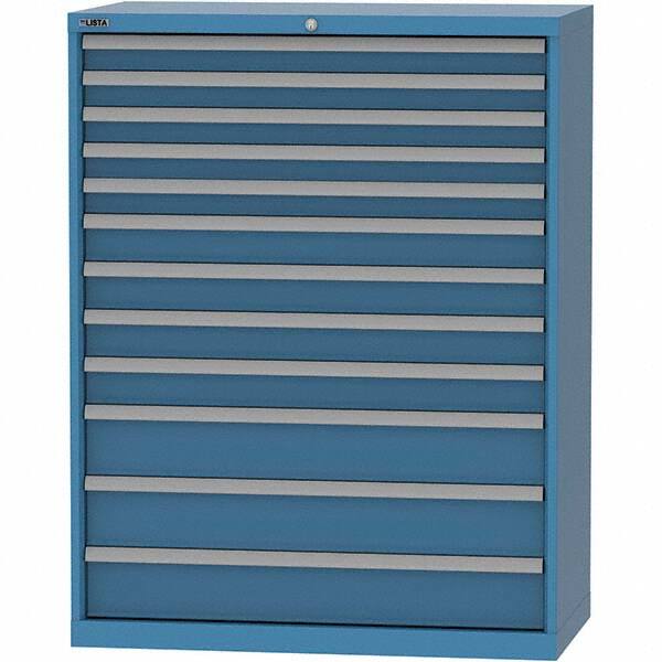 LISTA - 12 Drawer, 84 Compartment Bright Blue Steel Modular Storage Cabinet - Americas Industrial Supply