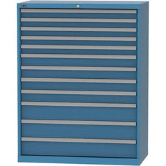 LISTA - 12 Drawer, 84 Compartment Bright Blue Steel Modular Storage Cabinet - Americas Industrial Supply