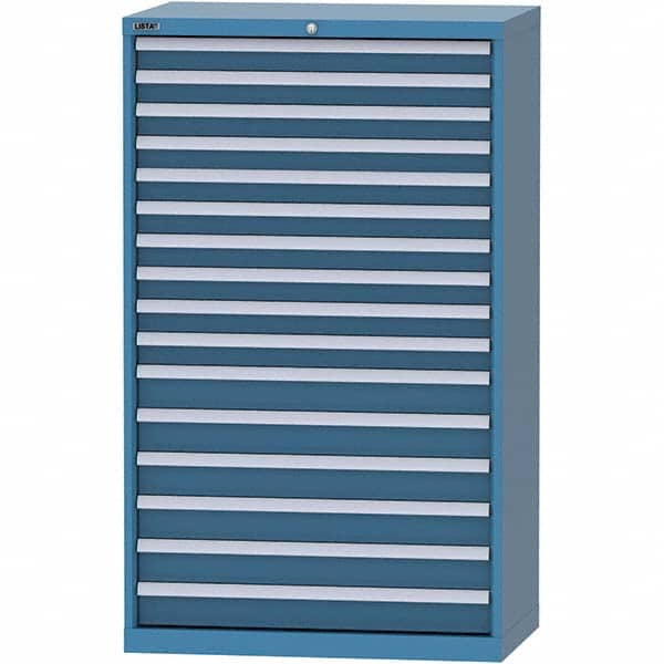 LISTA - 16 Drawer, 84 Compartment Bright Blue Steel Modular Storage Cabinet - Americas Industrial Supply