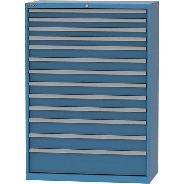 LISTA - 13 Drawer, 84 Compartment Bright Blue Steel Modular Storage Cabinet - Americas Industrial Supply