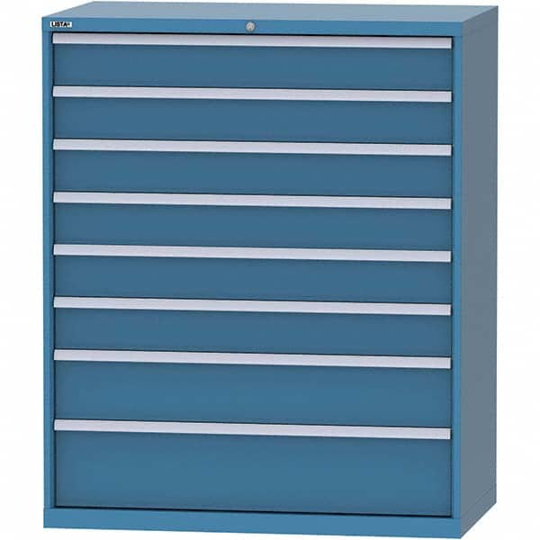 LISTA - 8 Drawer, 159 Compartment Bright Blue Steel Modular Storage Cabinet - Americas Industrial Supply