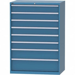 LISTA - 8 Drawer, 99 Compartment Bright Blue Steel Modular Storage Cabinet - Americas Industrial Supply