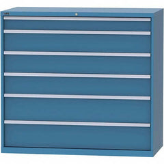 LISTA - 6 Drawer, 84 Compartment Bright Blue Steel Modular Storage Cabinet - Americas Industrial Supply