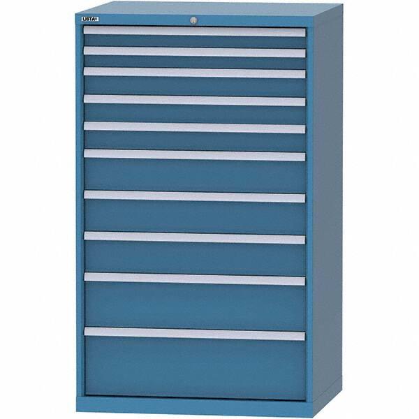 LISTA - 10 Drawer, 84 Compartment Bright Blue Steel Modular Storage Cabinet - Americas Industrial Supply