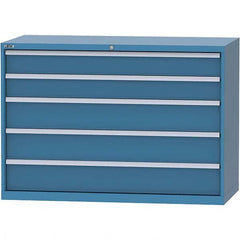 LISTA - 5 Drawer, 84 Compartment Bright Blue Steel Modular Storage Cabinet - Americas Industrial Supply