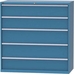 LISTA - 5 Drawer, 84 Compartment Bright Blue Steel Modular Storage Cabinet - Americas Industrial Supply