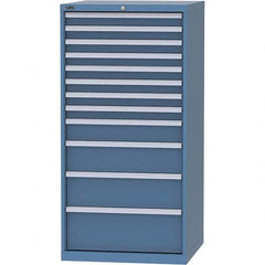 LISTA - 12 Drawer, 124 Compartment Bright Blue Steel Modular Storage Cabinet - Americas Industrial Supply