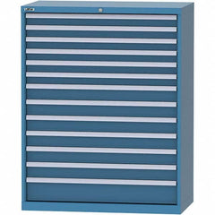 LISTA - 13 Drawer, 84 Compartment Bright Blue Steel Modular Storage Cabinet - Americas Industrial Supply
