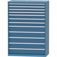 LISTA - 12 Drawer, 84 Compartment Bright Blue Steel Modular Storage Cabinet - Americas Industrial Supply