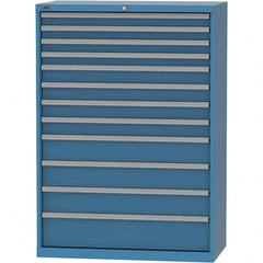 LISTA - 12 Drawer, 84 Compartment Bright Blue Steel Modular Storage Cabinet - Americas Industrial Supply