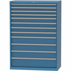 LISTA - 12 Drawer, 84 Compartment Bright Blue Steel Modular Storage Cabinet - Americas Industrial Supply
