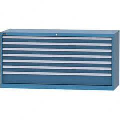 LISTA - 7 Drawer, 84 Compartment Bright Blue Steel Modular Storage Cabinet - Americas Industrial Supply