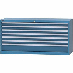 LISTA - 7 Drawer, 84 Compartment Bright Blue Steel Modular Storage Cabinet - Americas Industrial Supply