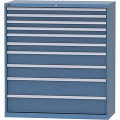 LISTA - 10 Drawer, 99 Compartment Bright Blue Steel Modular Storage Cabinet - Americas Industrial Supply