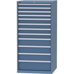 LISTA - 12 Drawer, 124 Compartment Bright Blue Steel Modular Storage Cabinet - Americas Industrial Supply