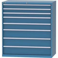 LISTA - 8 Drawer, 99 Compartment Bright Blue Steel Modular Storage Cabinet - Americas Industrial Supply