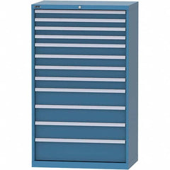 LISTA - 12 Drawer, 84 Compartment Bright Blue Steel Modular Storage Cabinet - Americas Industrial Supply