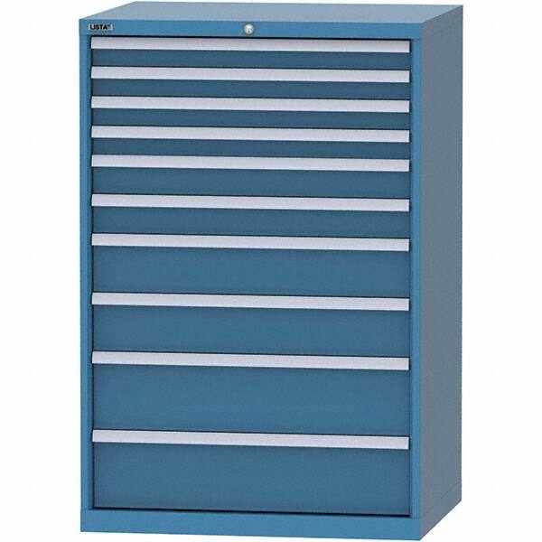 LISTA - 10 Drawer, 84 Compartment Bright Blue Steel Modular Storage Cabinet - Americas Industrial Supply