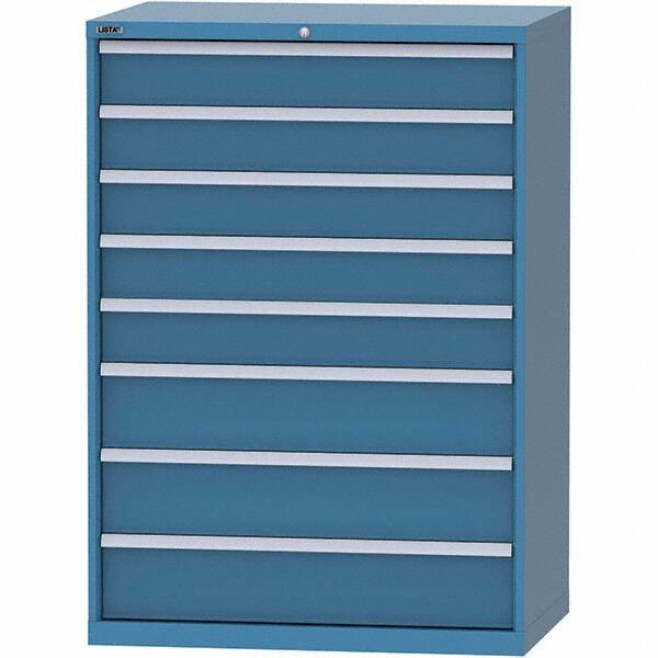 LISTA - 8 Drawer, 99 Compartment Bright Blue Steel Modular Storage Cabinet - Americas Industrial Supply
