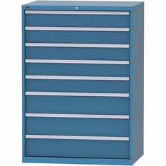 LISTA - 8 Drawer, 99 Compartment Bright Blue Steel Modular Storage Cabinet - Americas Industrial Supply