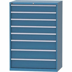 LISTA - 8 Drawer, 99 Compartment Bright Blue Steel Modular Storage Cabinet - Americas Industrial Supply