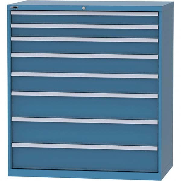 LISTA - 8 Drawer, 159 Compartment Bright Blue Steel Modular Storage Cabinet - Americas Industrial Supply