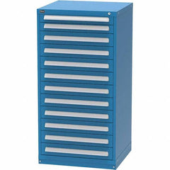 Vidmar - 12 Drawer Bright Blue Steel Modular Storage Cabinet - Americas Industrial Supply