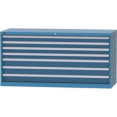 LISTA - 7 Drawer, 84 Compartment Bright Blue Steel Modular Storage Cabinet - Americas Industrial Supply
