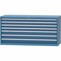 LISTA - 7 Drawer, 84 Compartment Bright Blue Steel Modular Storage Cabinet - Americas Industrial Supply