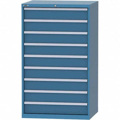 LISTA - 9 Drawer, 84 Compartment Bright Blue Steel Modular Storage Cabinet - Americas Industrial Supply