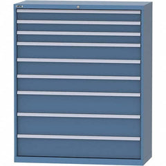 LISTA - 9 Drawer, 99 Compartment Bright Blue Steel Modular Storage Cabinet - Americas Industrial Supply