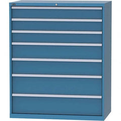 LISTA - 7 Drawer, 159 Compartment Bright Blue Steel Modular Storage Cabinet - Americas Industrial Supply