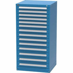 Vidmar - 14 Drawer, 344 Compartment Bright Blue Steel Modular Storage Cabinet - Americas Industrial Supply