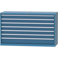 LISTA - 7 Drawer, 84 Compartment Bright Blue Steel Modular Storage Cabinet - Americas Industrial Supply