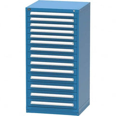 Vidmar - 14 Drawer, 124 Compartment Bright Blue Steel Modular Storage Cabinet - Americas Industrial Supply