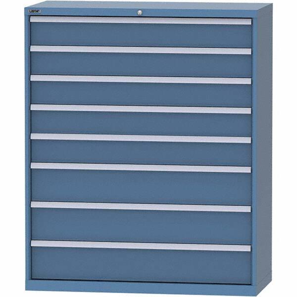 LISTA - 8 Drawer, 99 Compartment Bright Blue Steel Modular Storage Cabinet - Americas Industrial Supply