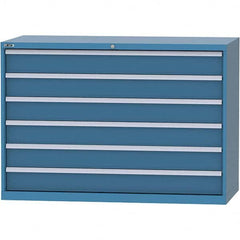 LISTA - 6 Drawer, 84 Compartment Bright Blue Steel Modular Storage Cabinet - Americas Industrial Supply