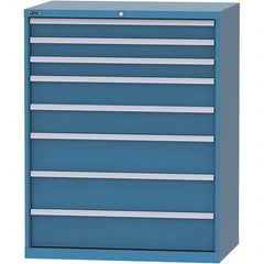 LISTA - 8 Drawer, 99 Compartment Bright Blue Steel Modular Storage Cabinet - Americas Industrial Supply