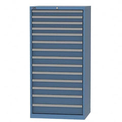 LISTA - 14 Drawer, 93 Compartment Bright Blue Steel Modular Storage Cabinet - Americas Industrial Supply