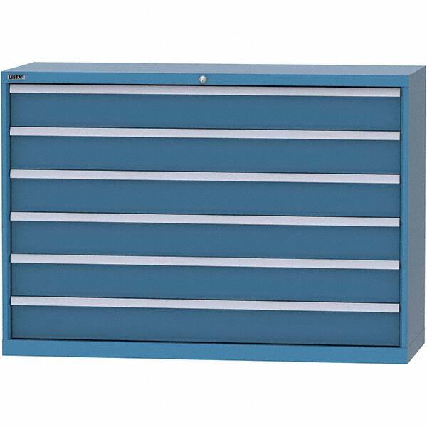LISTA - 6 Drawer, 84 Compartment Bright Blue Steel Modular Storage Cabinet - Americas Industrial Supply