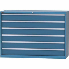 LISTA - 6 Drawer, 84 Compartment Bright Blue Steel Modular Storage Cabinet - Americas Industrial Supply