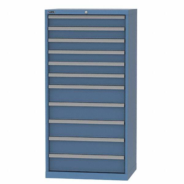 LISTA - 11 Drawer, 93 Compartment Bright Blue Steel Modular Storage Cabinet - Americas Industrial Supply