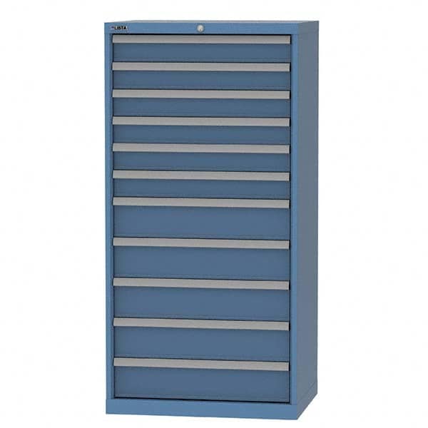 LISTA - 11 Drawer, 93 Compartment Bright Blue Steel Modular Storage Cabinet - Americas Industrial Supply